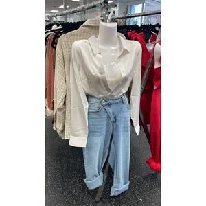 Aarhus Crossover Waist Distressed Jeans